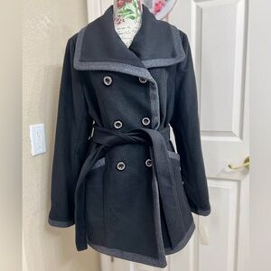 Kenneth Cole Reaction Women's Pea Coat Wool Blend